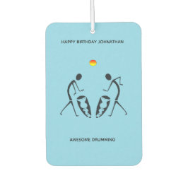 Ambientador Cumpleaños, silueta de arte africano, tambor azul