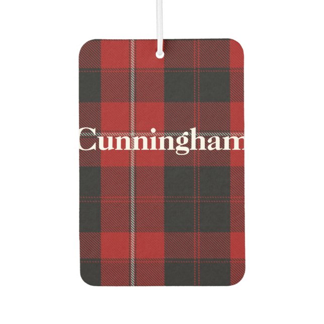 Ambientador Cunningham Tartan Plaid Air Freshener (Anverso)