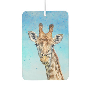 Ambientador Curiosa jirafa con cielo azul de confetti