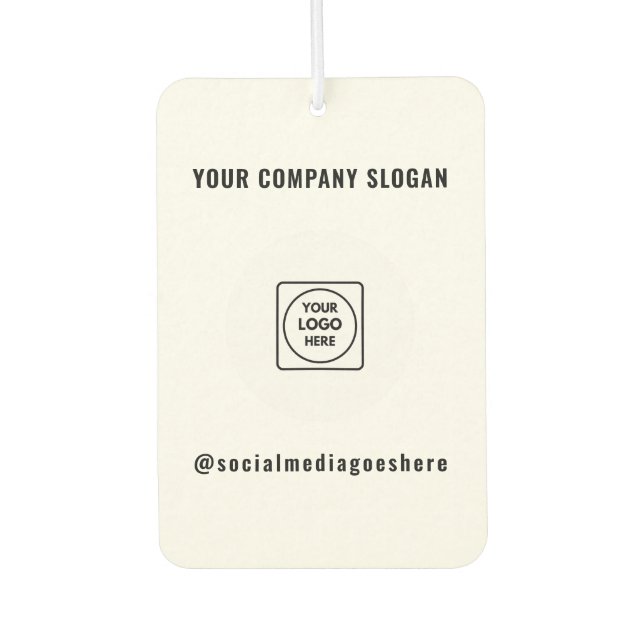 Ambientador Custom Business Logo Text Promotional Branding (Anverso)