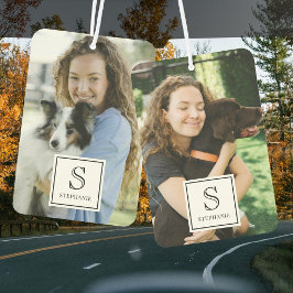 Ambientador Custom Monogram, Name and Photo Pet Photography