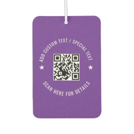 Ambientador Custom QR Code Scan Info Air Freshener Design