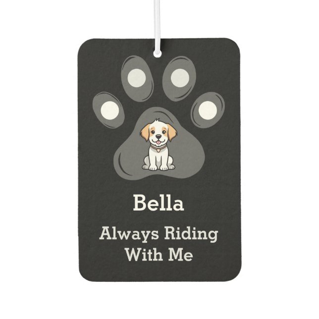 Ambientador Customized Funny Pet Paw Dog Name Two Sided Photo (Anverso)