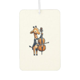 Ambientador Cuta jirafa tocando música Cello Giraffes