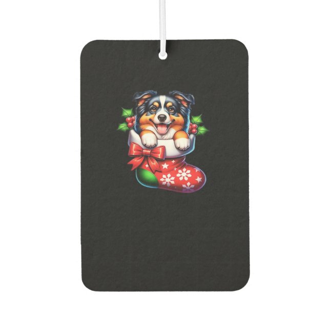 Ambientador Cute Australian Shepherd Christmas Stocking Classi (Anverso)