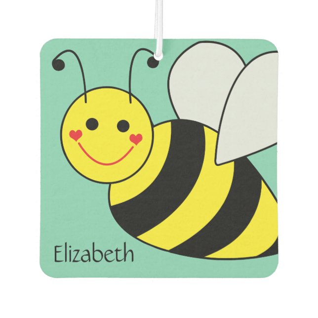 Ambientador Cute Bumble Bee Personalizado (Anverso)
