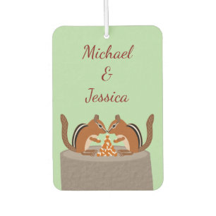 Ambientador Cute Chipmunks Personalizado de la boda de otoño