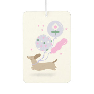 Ambientador Cute Dachshund Weiner Perro Lover Fiesta Rosa