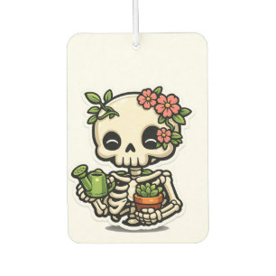Ambientador Cute Kawaii Pegatina de jardinero esqueleto floral