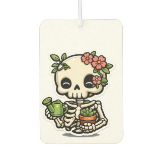 Ambientador Cute Kawaii Pegatina de jardinero esqueleto floral
