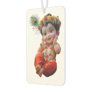 Ambientador Cute Little Krishna Póster de Arte Tradicional Ind