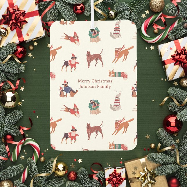 Ambientador Cute Navidades Perros Patrón Aire Freshener (Subido por el creador)