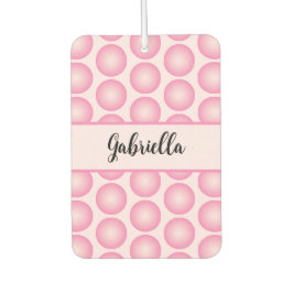 Ambientador Cute Script Name Pink Bubbles Pastel Air Freshener