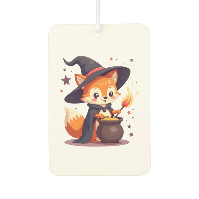 Ambientador Cute Witch Fox � Magical Halloween Animal Tee (Anverso)