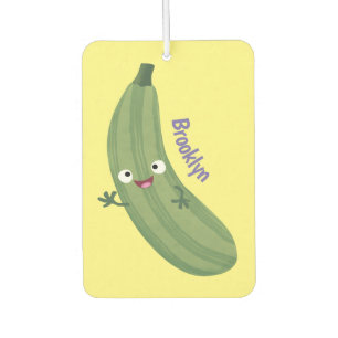 Ambientador Cute zucchini feliz personalizado ilustracion