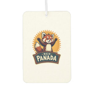 Ambientador Dabbing Vintage Panda Rojo Retro Gráfico Animal 2