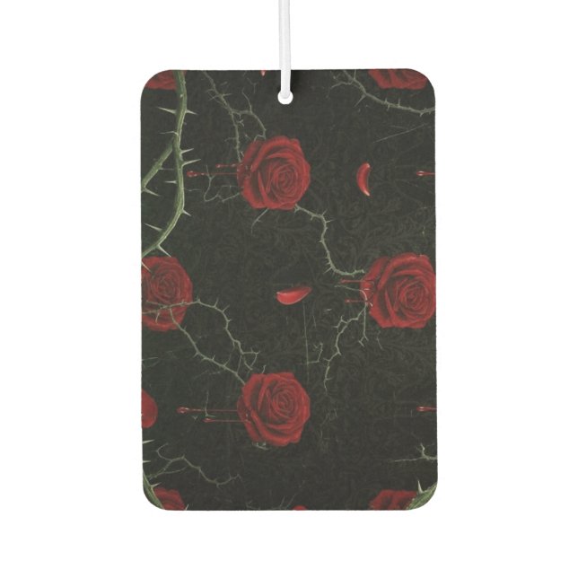 Ambientador Dark Red Roses Thorns Gothic Pattern (Anverso)