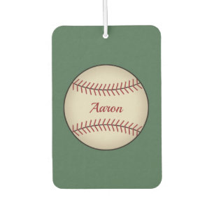 Ambientador de aire de béisbol verde personalizado
