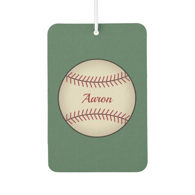 Ambientador de aire de béisbol verde personalizado (Anverso)