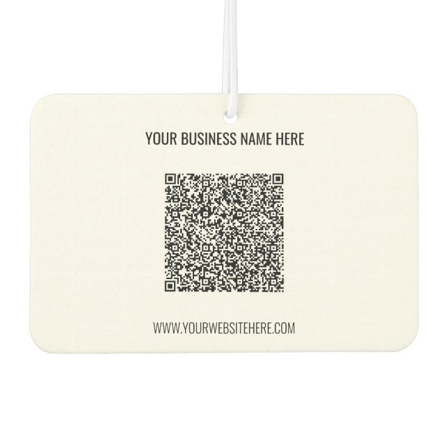 Ambientador de Aire Empresarial con Código QR y Te (Anverso)