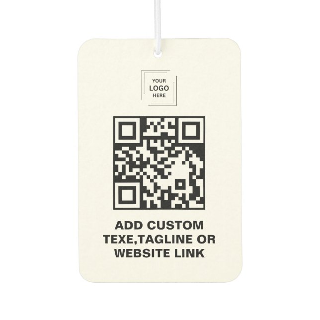 Ambientador de aire para coche con código QR blanc (Anverso)