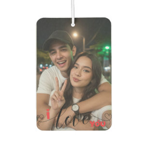 Ambientador de aire para coche con foto de pareja 