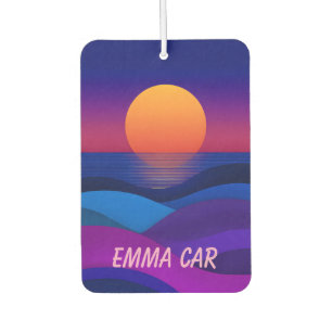 Ambientador de coche con nombre personalizado atar