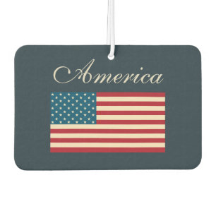 Ambientador de coche de bandera americana rústica