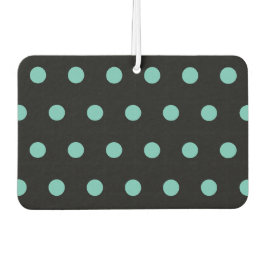 Ambientador de coche de lunares (negro y aqua)