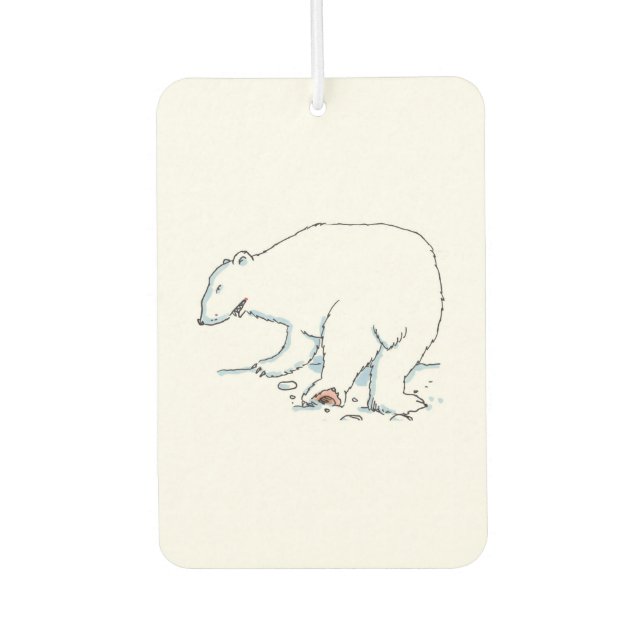 Ambientador de coche de oso polar (Anverso)