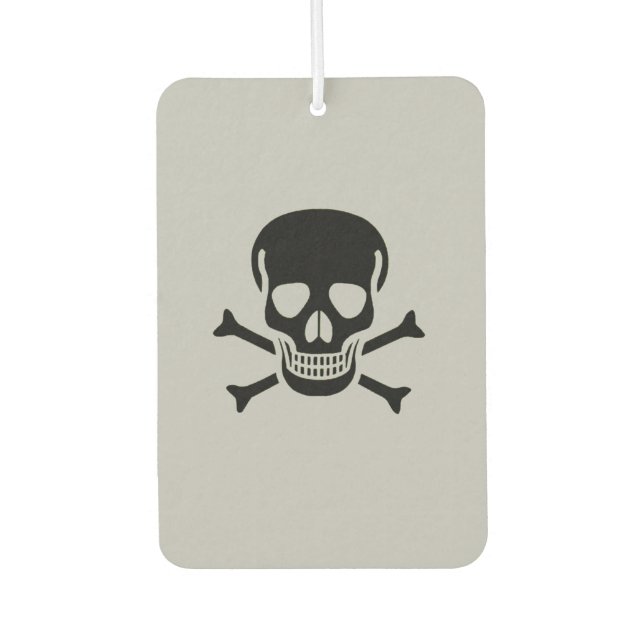 Ambientador de coche gris Black Skull (Anverso)