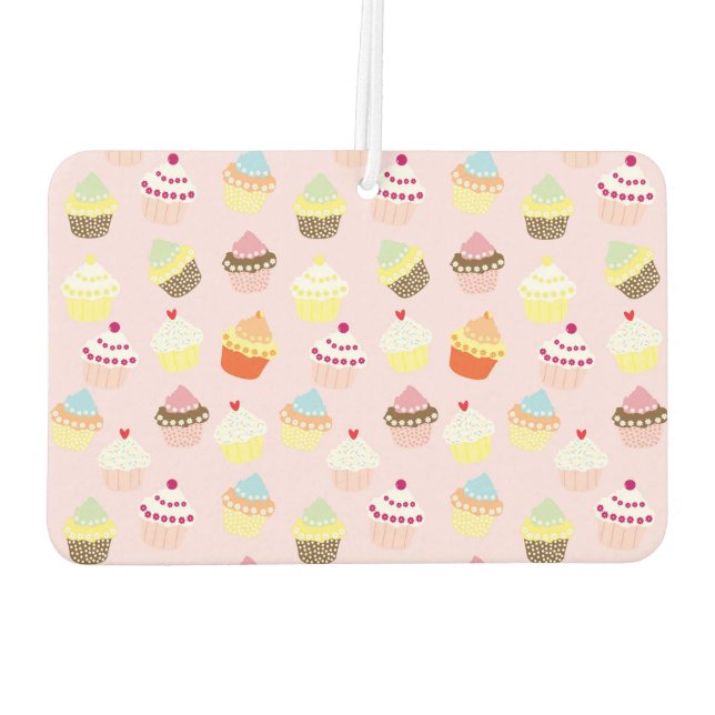 Ambientador de coche para fiesta de cupcakes (Reverso)