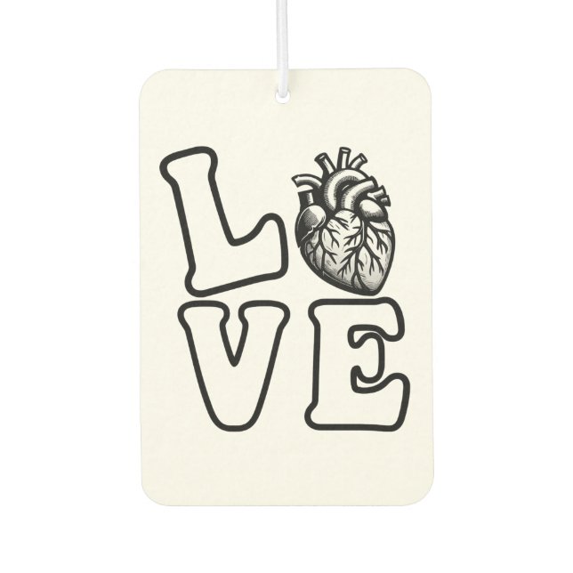 Ambientador de Corazón Humano Anatómico LOVE (Anverso)