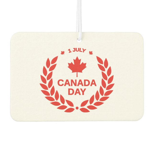 Ambientador de Corona para Auto Día de Canadá (Anverso)