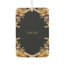 Ambientador de Flores Decorativas de Oro