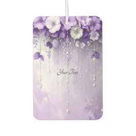 Ambientador de Flores Moradas con Perlas Colgantes