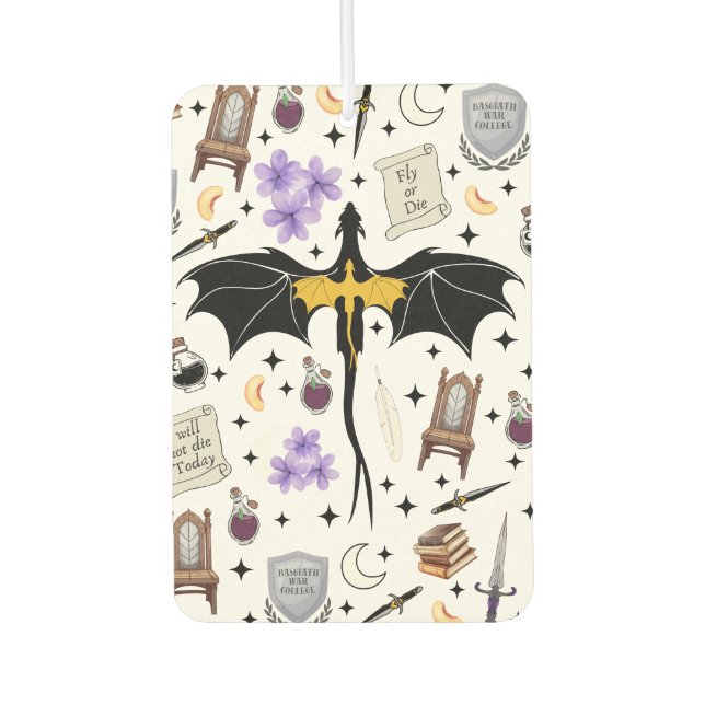Ambientador de libro de Romantasy Fourth Wing (Anverso)