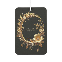 Ambientador de Marco Ornamental Floral Dorado