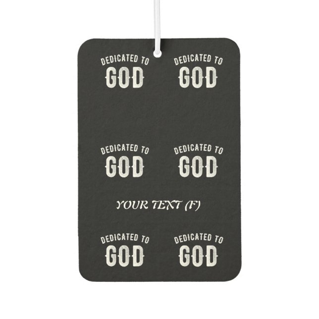 AMBIENTADOR DEDICADO A DIOS PERSONALIZABLE GUAY TEXTO BLANCO (Anverso)
