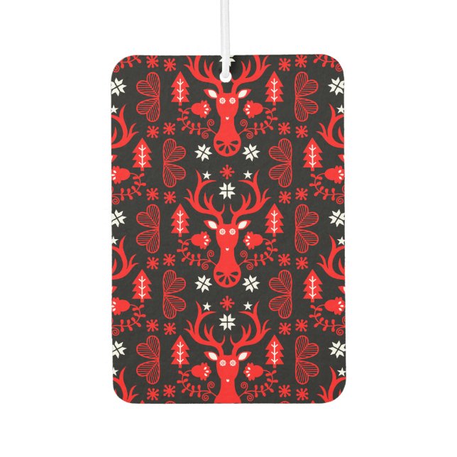 Ambientador Deer de Navidades rojos escandinavos (Anverso)