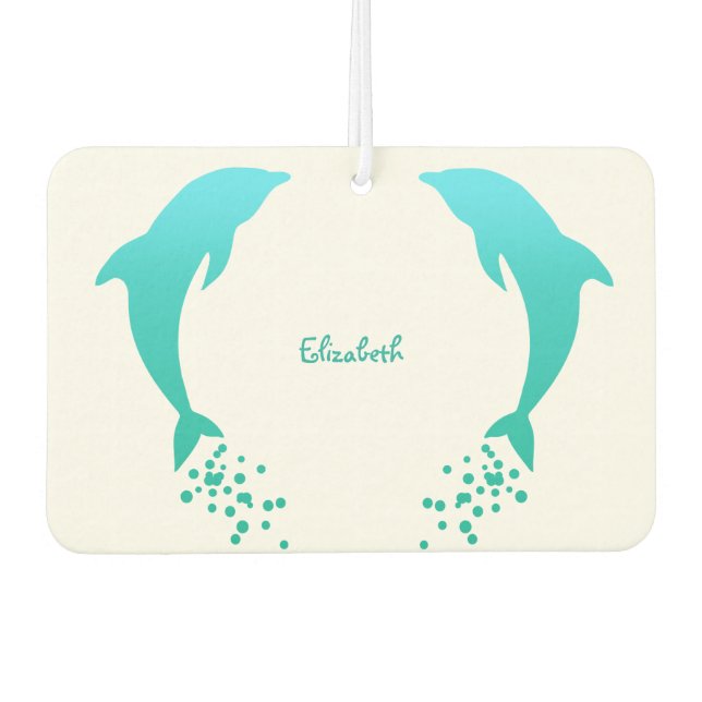 Ambientador Delfín azul saltando con burbujas de aire fresco (Anverso)