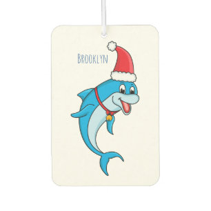 Ambientador Delfín lindo con personalizado de Santa hat