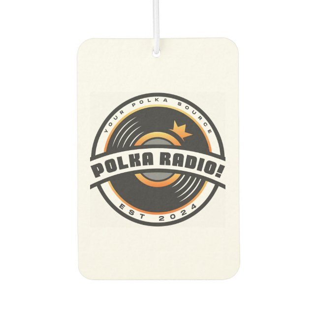 Ambientador ¡Desodorante para auto de Polka Radio! (Anverso)