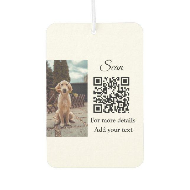 Ambientador Detalles simples de nombres de animales Código QR  (Anverso)