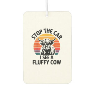 Ambientador Detén El Auto Que Veo Fluffy Cow Retro Highland Co