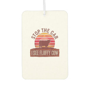Ambientador Detén El Auto Que Veo Fluffy Cow Retro Highland Lo