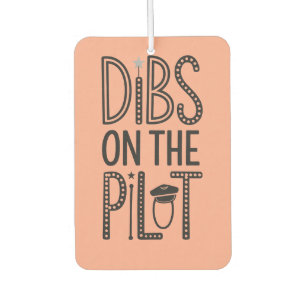 Ambientador Dibs en el piloto, aviación, minimalista, divertid