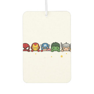 Ambientador Dibujo de equipo de superhéroes Chibi lindos asomá