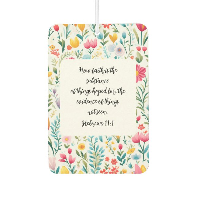 Ambientador Difusor de aire de Hebreos 11:1 (Anverso)