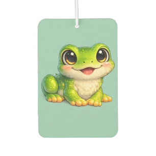 Ambientador Diseño de animal Kawaii de rana linda con ojos gra